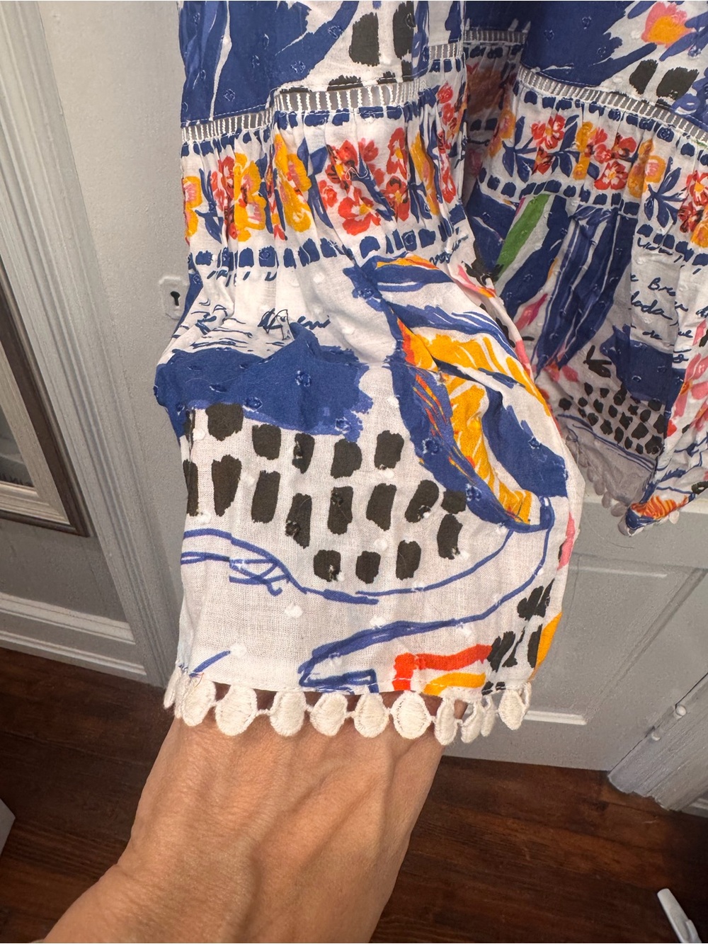 FARM Rio White Sundress with Blue, Yellow & Multicolor Floral Print - Picture 5 of 5